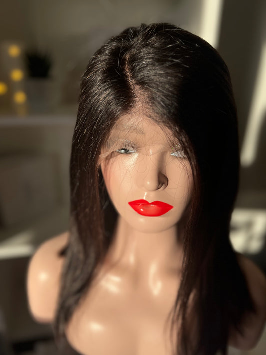 14" 100% Human Hair Wig 13x4 Lace Front