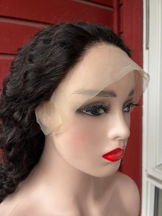 22” Deep Wave Wig - 100% Premium Human Hair, 13*4 lace front